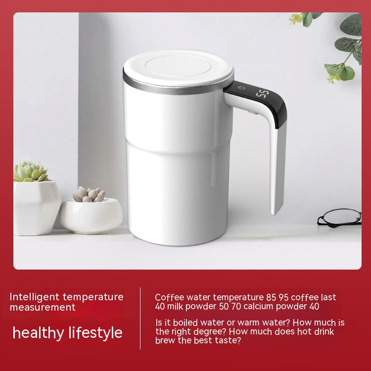 Electric Coffee Mug USB Rechargeable Automatic Magnetic Cup IP67 Waterproof Food-Safe Stainless Steel For Juice Tea Milksha Kitchen Gadgets - One Red Hill